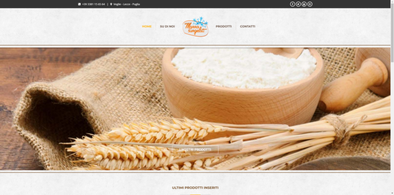 realizzazione sito web per prodotti alimentari surgelati lecce